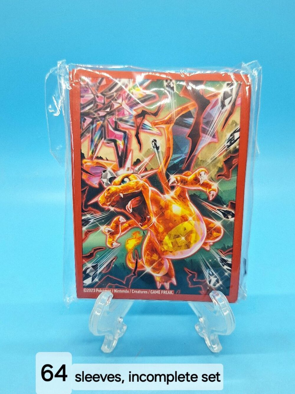 Pokémon Charizard ex Premium Collection 64 Sleeves, incomplete set